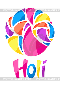 Happy Holi colorful background - color vector clipart