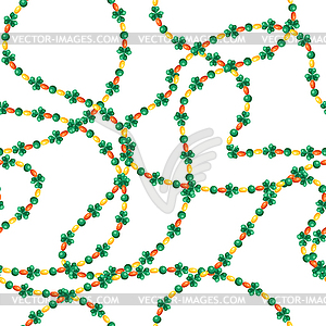 День Святого Патрика бесшовный фон - векторное изображение клипарта