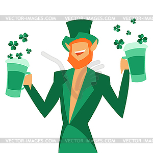 Irish fantastic character leprechaun. Saint Patrick - vector clip art