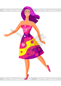 Dancing girl - royalty-free vector clipart