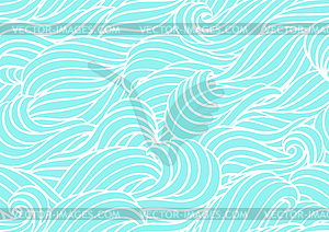 Seamless wave pattern. Background with sea, river o - vector image