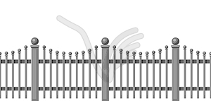 Metal forged fence - vector image