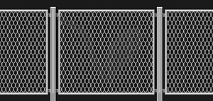 Забор из проволочной сетки - векторное изображение клипарта