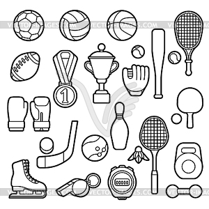 Set of sport icons - vector image