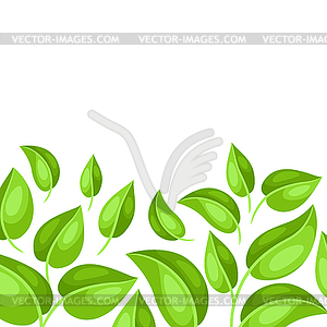 Background with spring leaves - vector clip art