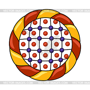 Mexican decoration of talavera ceramic tile pattern - vector image