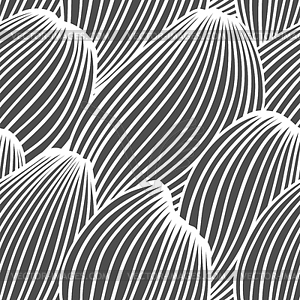 Seamless wave pattern. Background with sea, river o - white & black vector clipart
