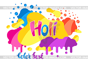 Happy Holi colorful background - vector clipart
