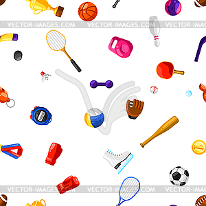 Seamless pattern with sport icons - vector image