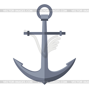 Ship anchor. Nautical symbol icon - vector clipart
