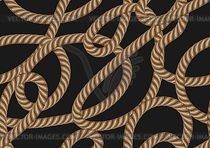 Seamless pattern with marine rope - vector image