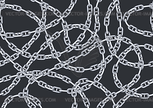 Seamless pattern with old chains - vector clipart