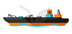 Oil marine tanker - vector image