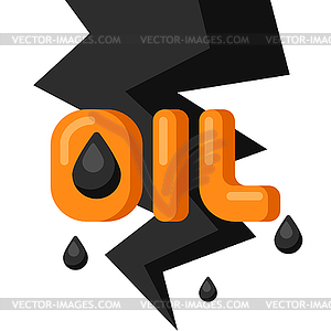 Conceptual oil stand reduction - vector clipart