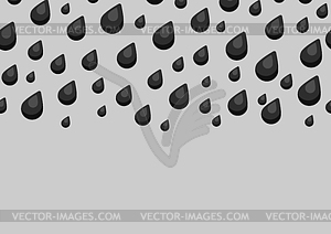 Seamless pattern with oil black drops - vector clipart