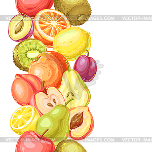 Бесшовные с спелых фруктов - изображение в формате EPS
