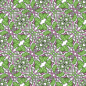 Art Nouveau seamless pattern. Floral motifs in retr - vector clipart