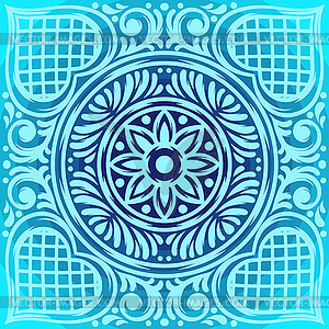 Italian ceramic tile pattern. Mediterranean - vector image