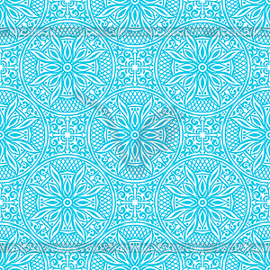 Italian ceramic tile pattern. Mediterranean - color vector clipart