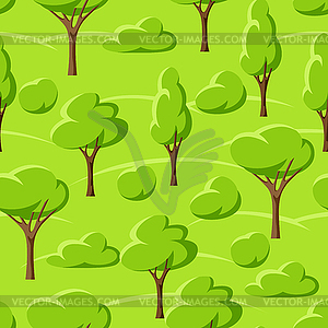 Spring or summer seamless pattern with stylized - royalty-free vector clipart