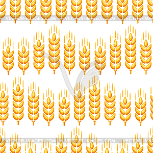 Seamless pattern with wheat - vector image