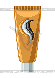 Barber professional tube of hair dye - color vector clipart