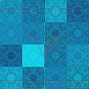 Italian ceramic tile pattern. Mediterranean - vector EPS clipart