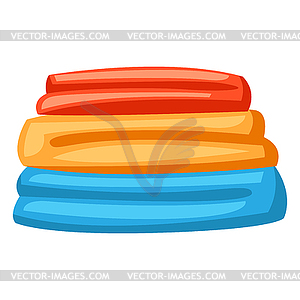 Stack folded clothes - vector image