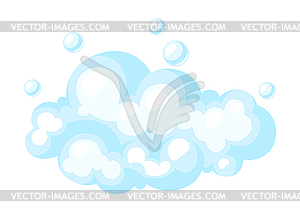 Soap suds with bubbles - vector clipart