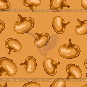 Seamless pattern with of golden ripe onion - vector clipart