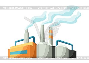 Factory or industrial building - vector image