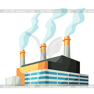 Factory or industrial building - vector clipart / vector image