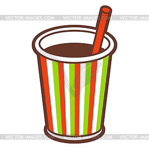 Fast food glass of soda - vector clip art