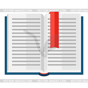 Stylized open book - vector clip art