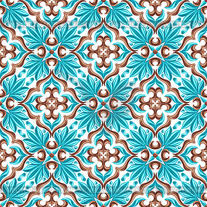 Italian ceramic tile seamless pattern. Mediterranea - vector clipart