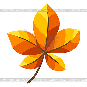 Autumn chestnut leaf - vector clipart