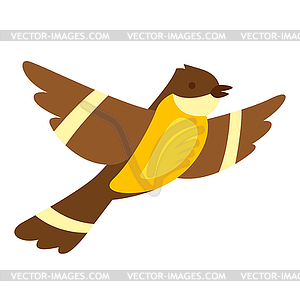 Flying tit - vector image