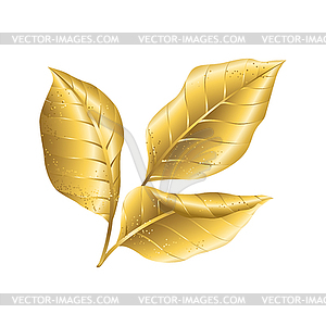 Gold autumn foliage - vector clip art