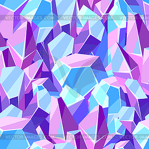 Seamless pattern with crystals and minerals - vector image