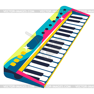 Musical electric synthesizer - vector image