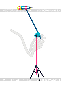 Musical microphone - vector image