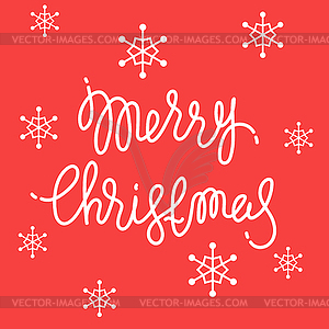 Merry Christmas greeting card - vector image