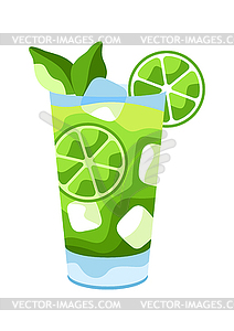 Mojito cocktail  - vector clipart