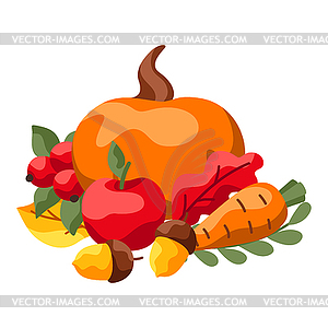 Happy Thanksgiving Day  - vector image