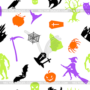 Happy Halloween seamless pattern with celebration - vector clip art