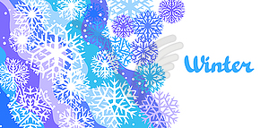 Winter background with snowflakes - vector clipart