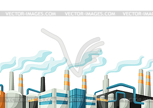 With factories or industrial buildings - vector image