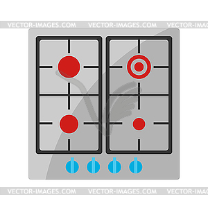 Стилизованная газовая плита - рисунок в векторном формате