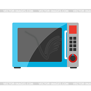 Stylized microwave oven - vector clipart