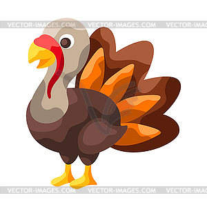 Happy Thanksgiving turkey - royalty-free vector clipart